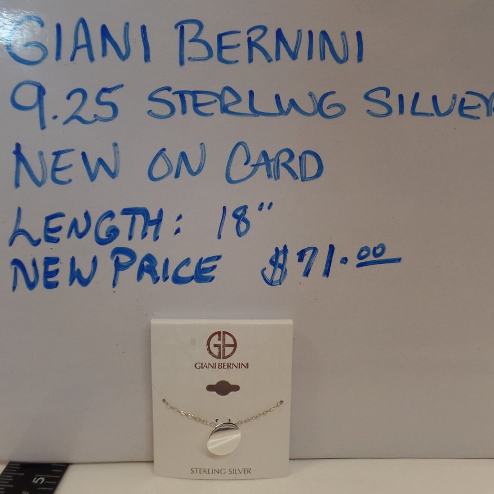 Giani Bernini  Wavy Circular Disk  9.25 Sterling Silver 18” Necklace BNWT $71.00 - Picture 3 of 4